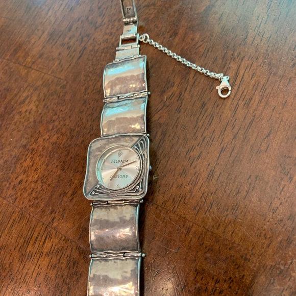 Silpada Hammered Square Link .925 silver watch main image 4